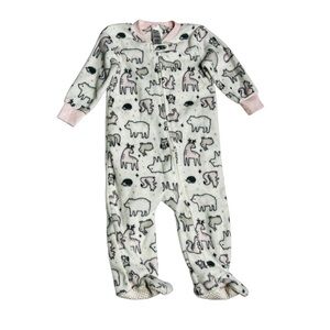 George Ehite Pink and White Baby Onesie fleece